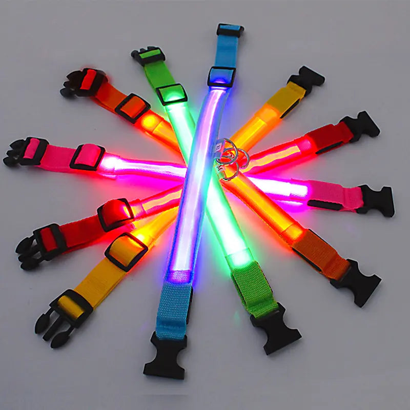 Led Glowing Adjustable Dog Collar